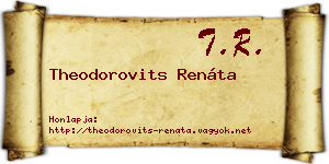 Theodorovits Renáta névjegykártya